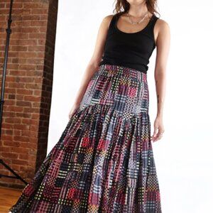 NWT Rujuta Sheth Leila Maxi Skirt in Night Rubix Print Small